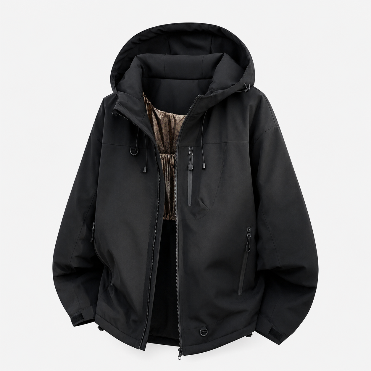 Veste femme chaude impermeable Passion Randonnee portee sur sentier par temps pluvieux.