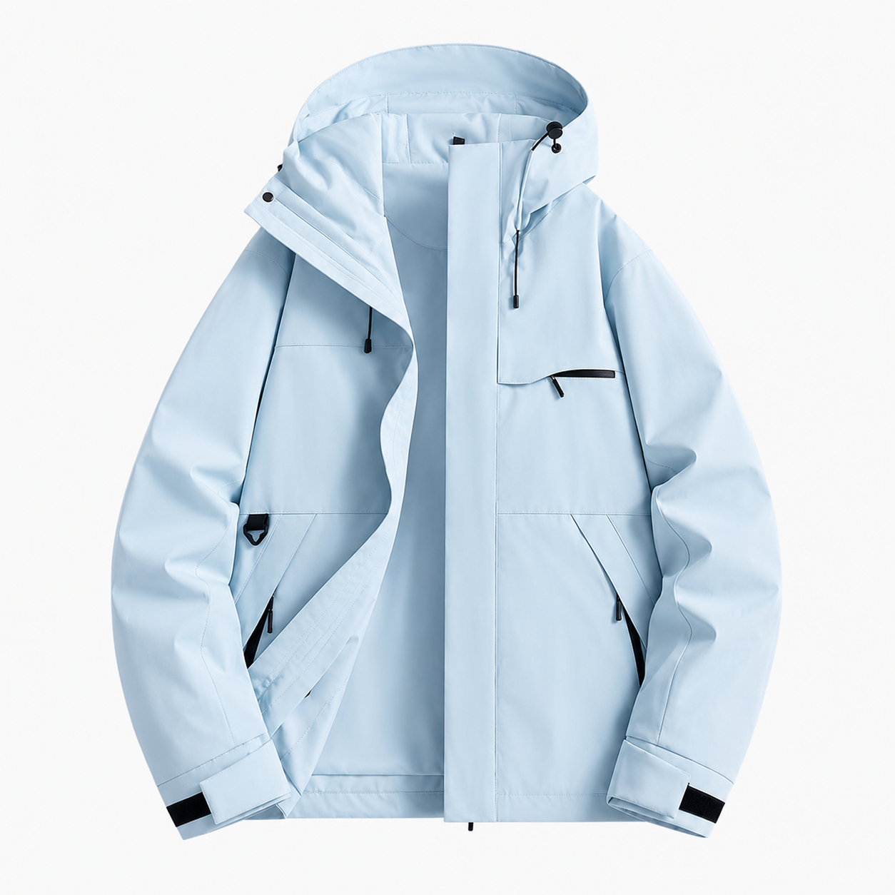 Detail de la capuche de la veste randonnee femme impermeable Passion Randonnee.
