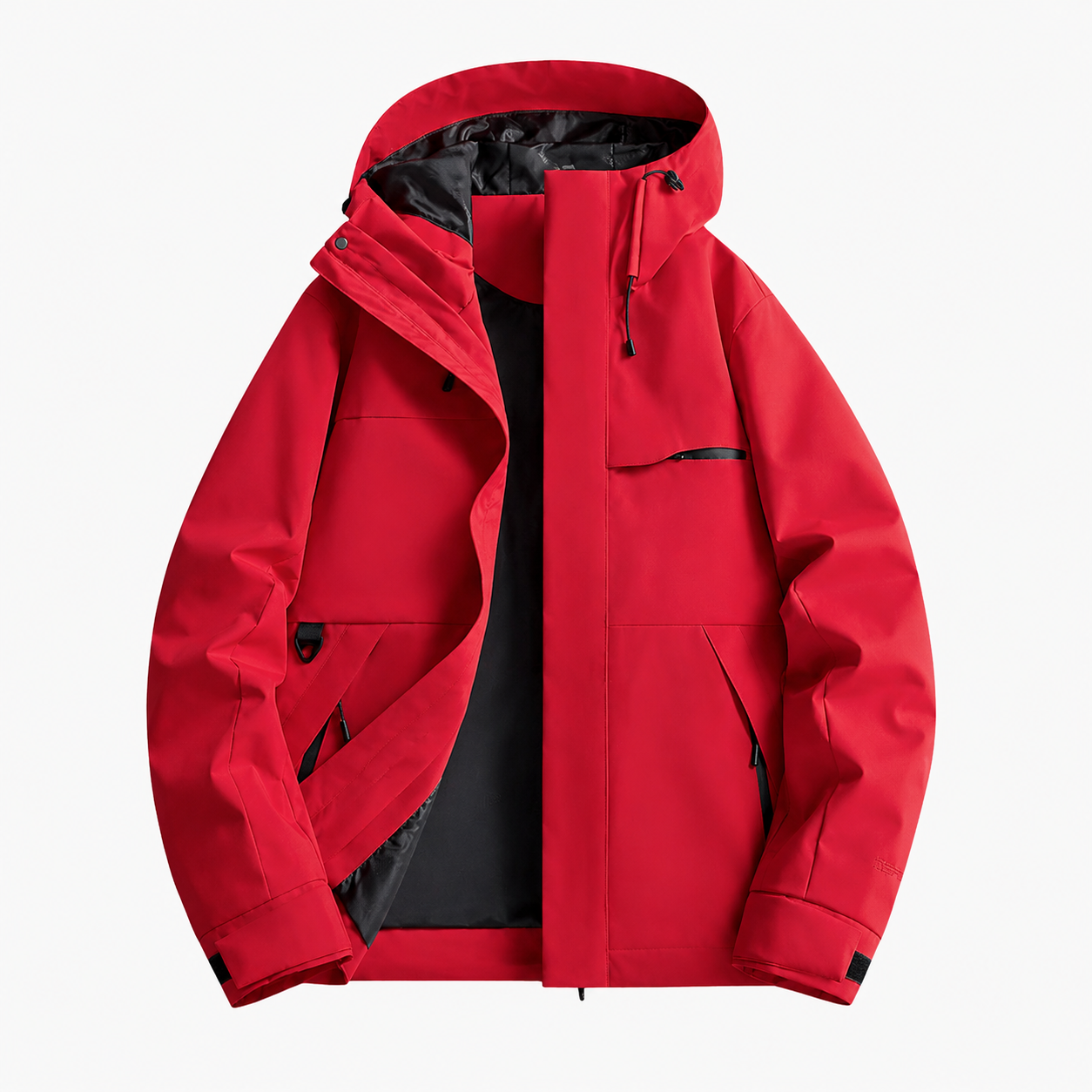 Veste impermeable femme Passion Randonnee portee sur sentier de montagne par temps humide.