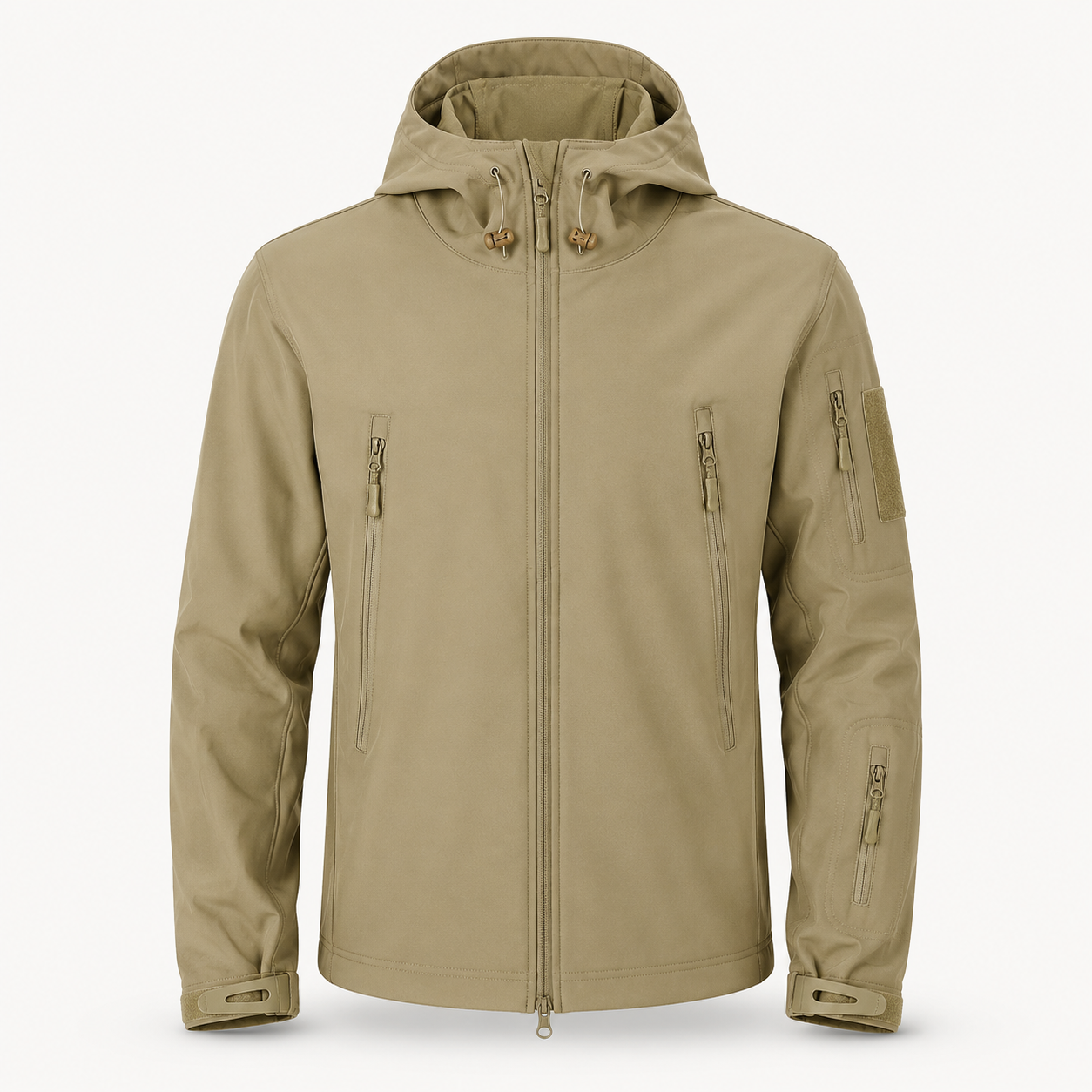 Profil de la veste outdoor robuste homme Passion Randonnee, tissu resistant adapte aux terrains difficiles.