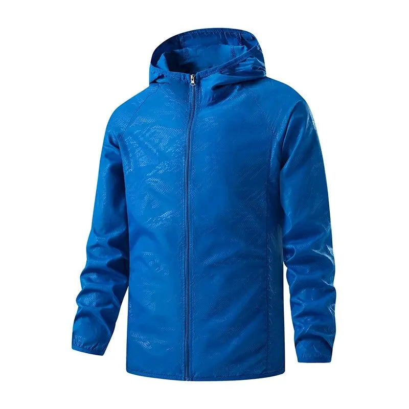 Vue complementaire de la veste legere unisex Passion Randonnee, tissu deperlant.