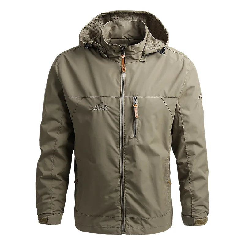 Veste coupe-vent homme Passion Randonnee, vue complementaire de la coupe.