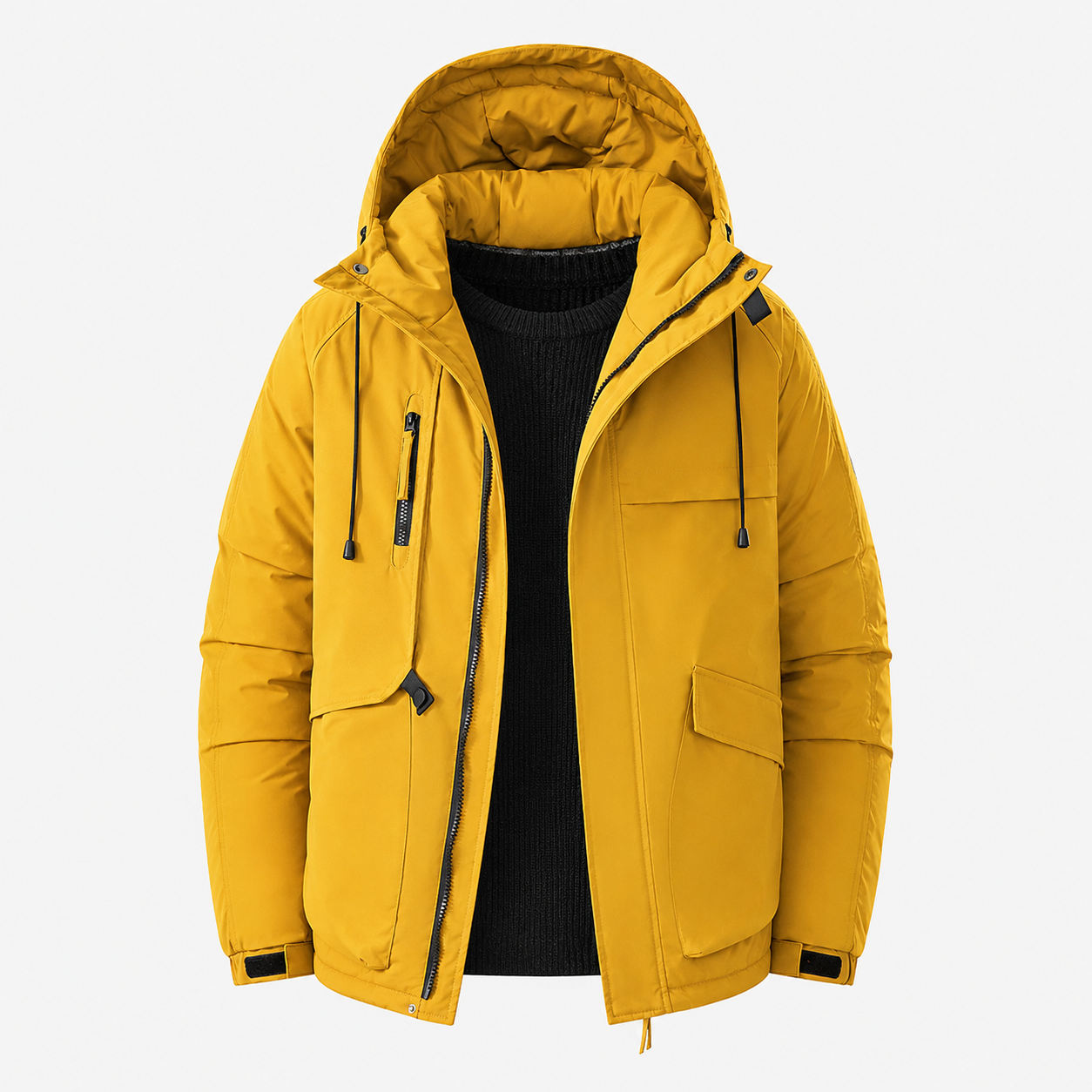 Profil de la veste unisex hiver Passion Randonnee, coupe-vent et isolation thermique.