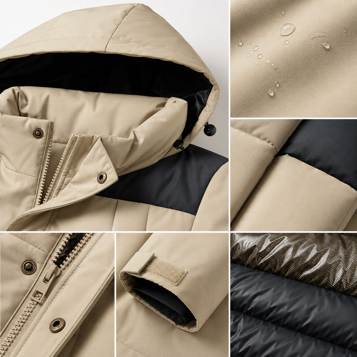 Detail des coutures renforcees de la veste randonnee unisex montagne Passion Randonnee.