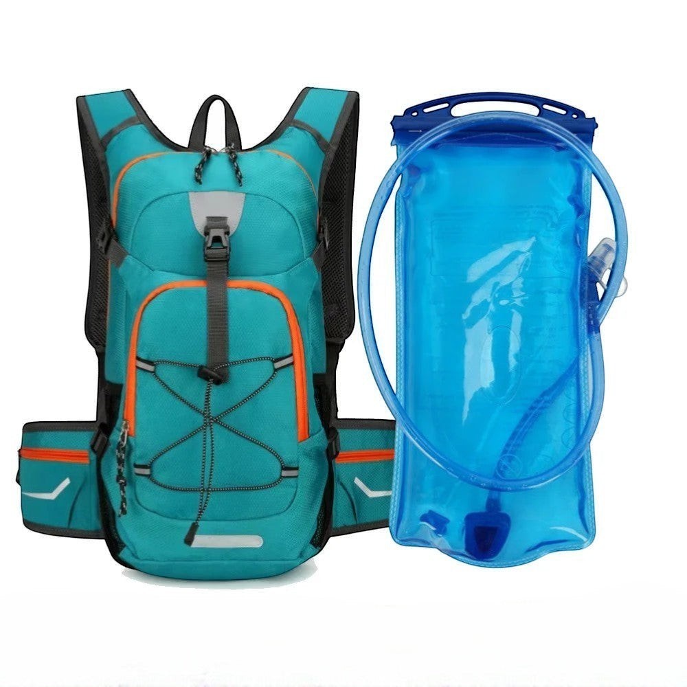 Sac à dos d’hydratation bleu avec réservoir d’eau idéal pour randonnée Passion Randonnée.